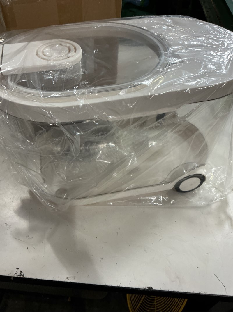 Condition photo showing New/Like New for airtight dog food storage container with desiccant chamber,cat food storage with timer,wheels & scoop,7 liter,10-12 lbs/7 kg,for small dog,cat & bird feed,clear bpa-free slim rolling bin with lid