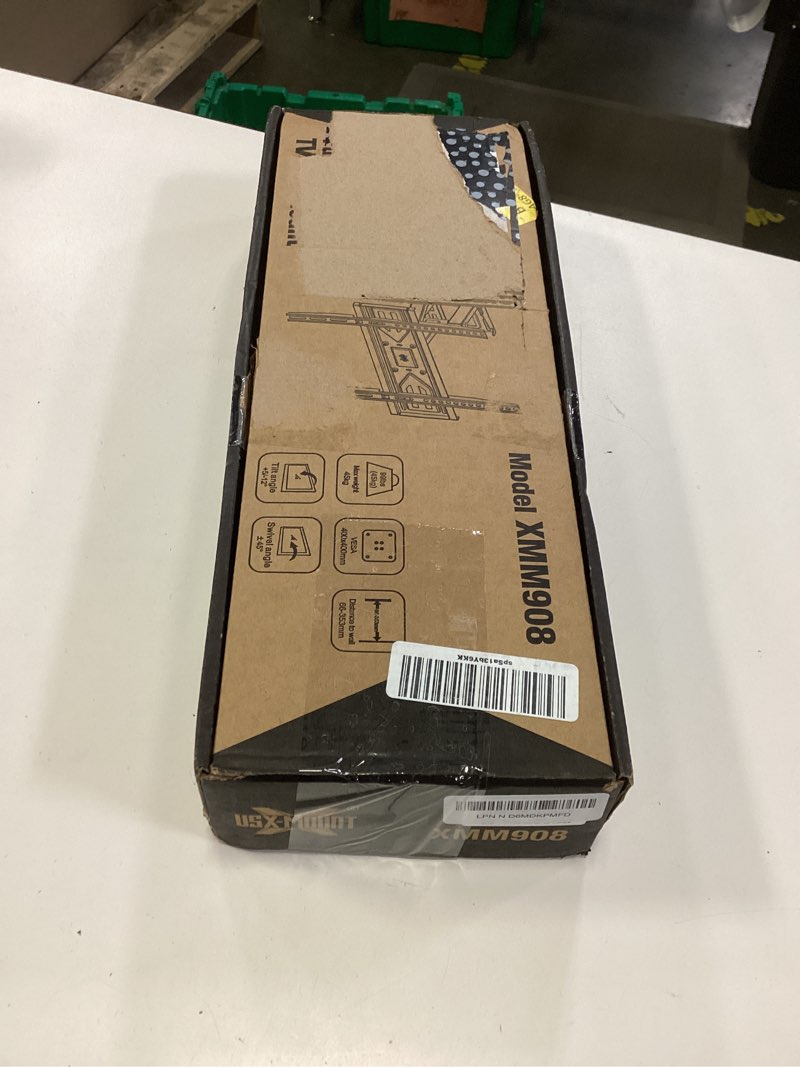 Condition photo showing New/Like New for usx mount full motion tv wall mount for most 32-70 inch tvs up to 99 lbs, wall mount bracket with dual articulating arms, swivel, tilt, max vesa 400x400mm, tv mount fits 12”/16” wood studs 32-70 inch, 99 lb