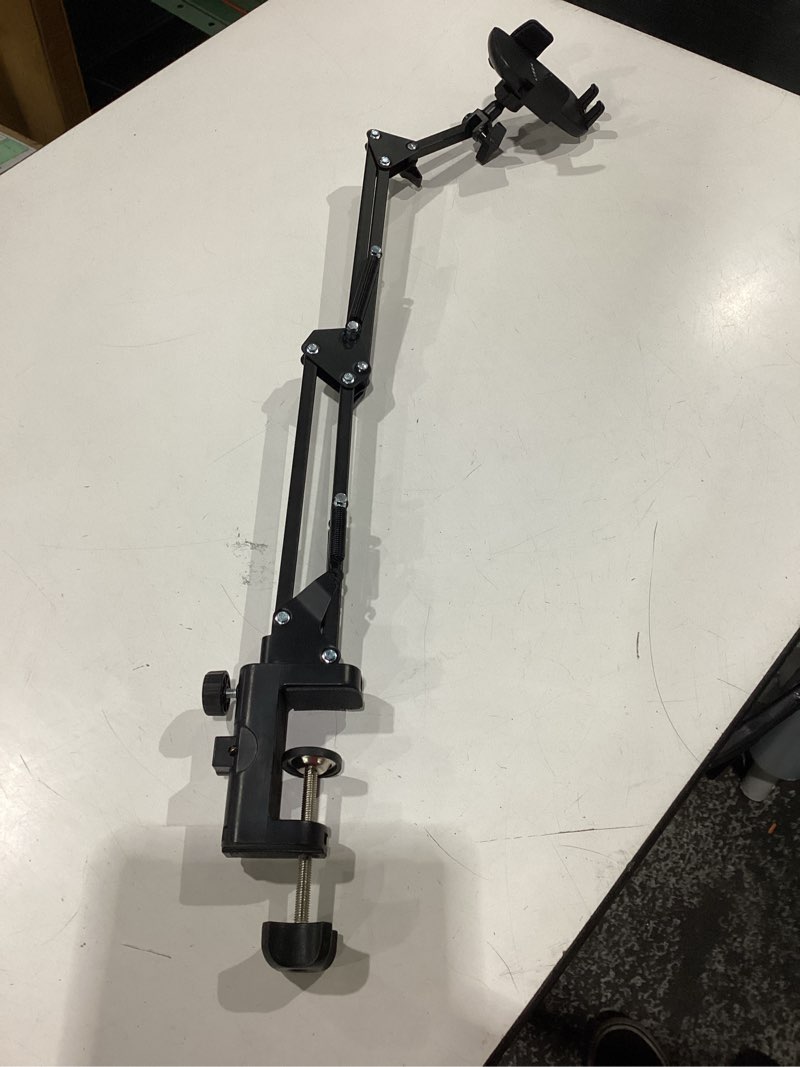 Condition photo showing Good Condition for phone holder for desk, phone holder for bed with adjustable clamp clip, flexible phone stand lazy bracket mount long arms clamp for iphone, samsung, google pixel, moto (black)