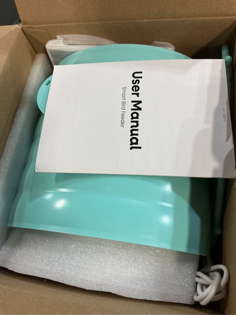 Condition photo showing New/Like New for Smart Bird Feeder with Camera, AI Identify Birds Species Solar Powered, 2K HD Video Bird House with Camera, Instant Arrival Alerts, Waterproof Squirrel Proof, Gift for BirdLovers, 2.4GHz WiFi, Blue