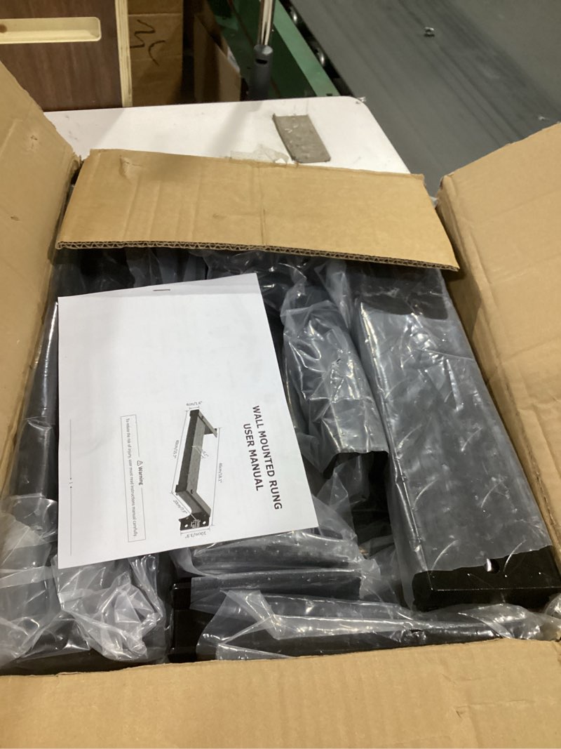 Condition photo showing New/Like New for beamnova 4-rung window well egress ladder, 3.15 inches wide rung, 7.9 inches from wall, 15.7 inches long, 3.2mm think iron, wall-mounted, weather proof, home stepladders black 4