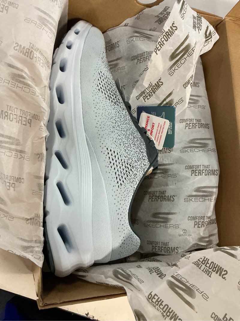 Condition photo showing New/Like New for skechers women's go walk glide step 2.0 vanessa 12 light blue