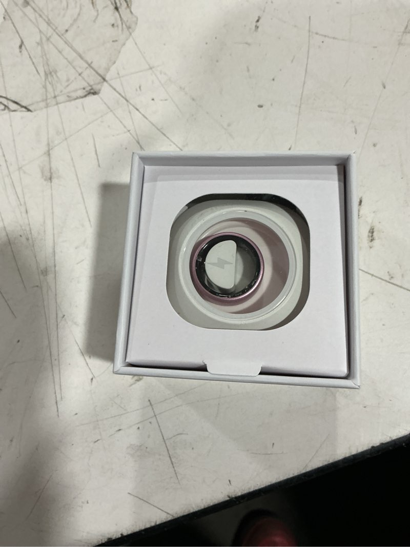 Condition photo showing Good Condition for smart ring for women men, health tracker with heart rate/blood oxygen/blood pressure/sleep monitoring/step counting, ip68 waterproof fitness ring, no app fees for iphone & android (lavender pink, 7#) lavender pink 7#