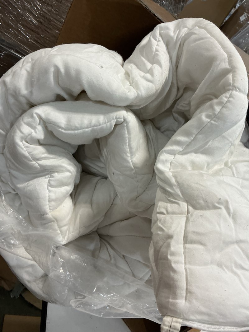 Condition photo showing Good Condition for bedsure cotton duvet cover king size, cotton & rayon derived from bamboo blend duvet cover set for hot sleepers, ultra-soft, breathable & lightweight home bedding for all seasons (white,104"x90") 01 - cooling white (no comforter) king (104" x 90")