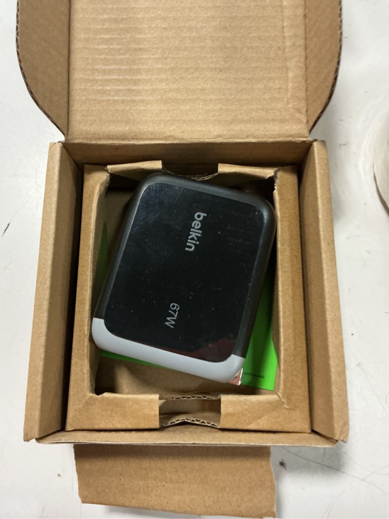 Condition photo showing Good Condition for belkin usb c retractable wall charger, 67w max gan fast charging block w/built-in, extra-long 3.3ft retractable cable - iphone charger for iphone 17/16 series, galaxy, macbook, airpods, ipad, & more 67w black