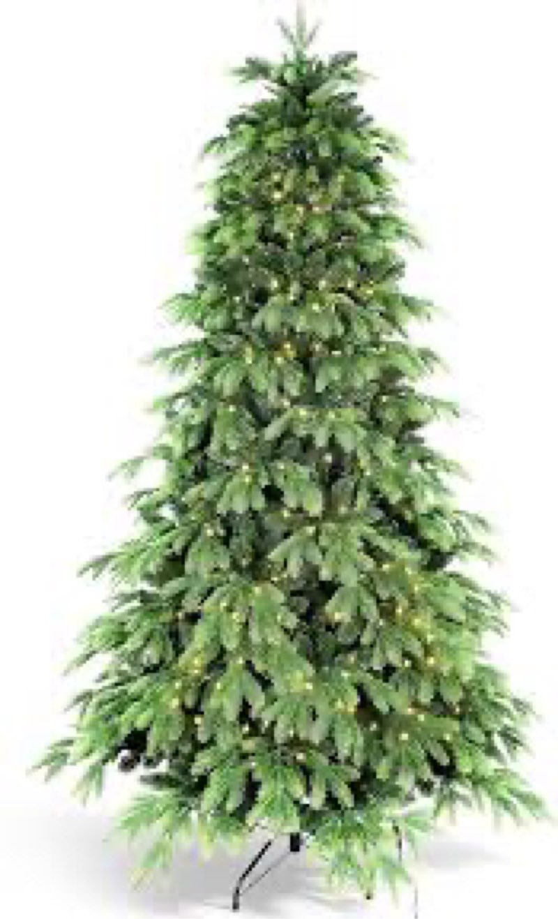 5FT Prelit Artificial Christmas Tree, Pre Lit Christmas Tree with 250 Lights and 1316 Branch Tips, L