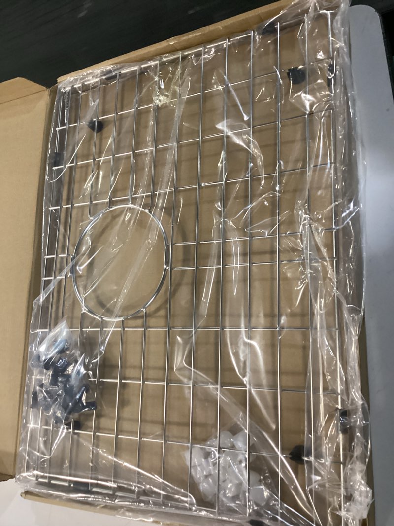 Condition photo showing Good Condition for serene valley 19-1/4" x 14-1/8" sink grid, rear drain with corner radius r 3/8", nlw2015r