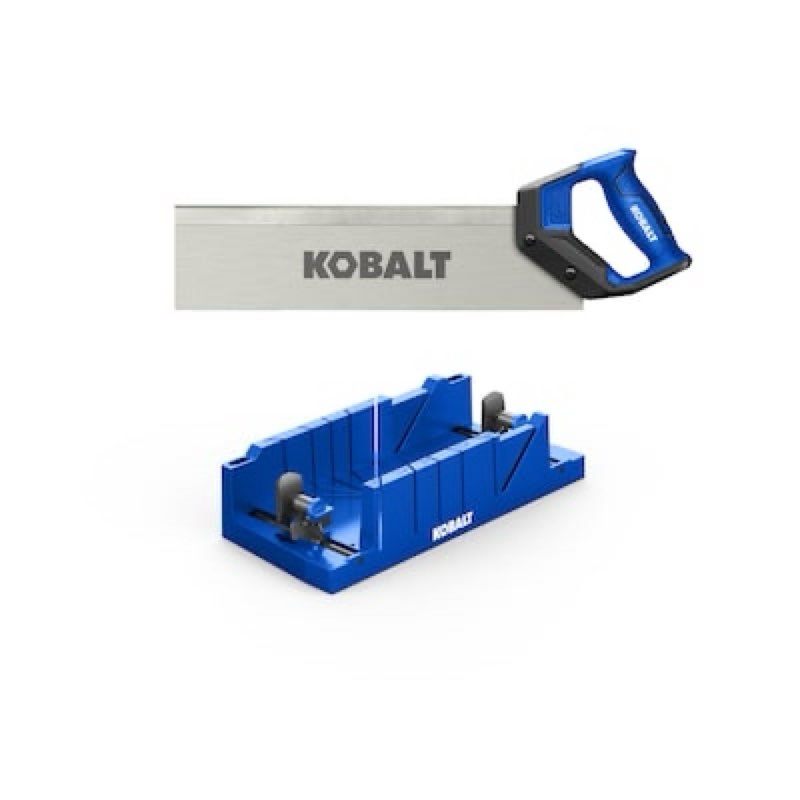 kobalt miter box included 14-in fine finish cut back saw