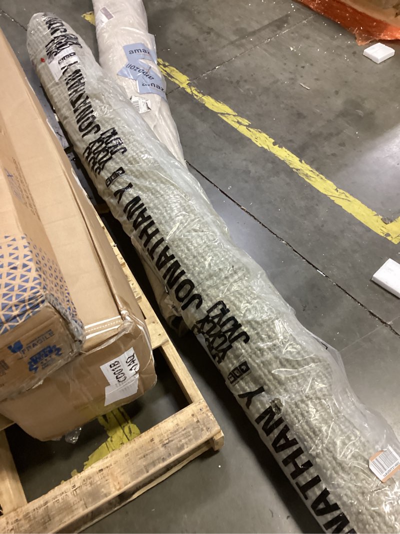 JONATHAN Y Pata Hand Woven Chunky Jute Gray 8x8 Square Indoor Area Rug, Bohemian, Rustic, Cottage, E