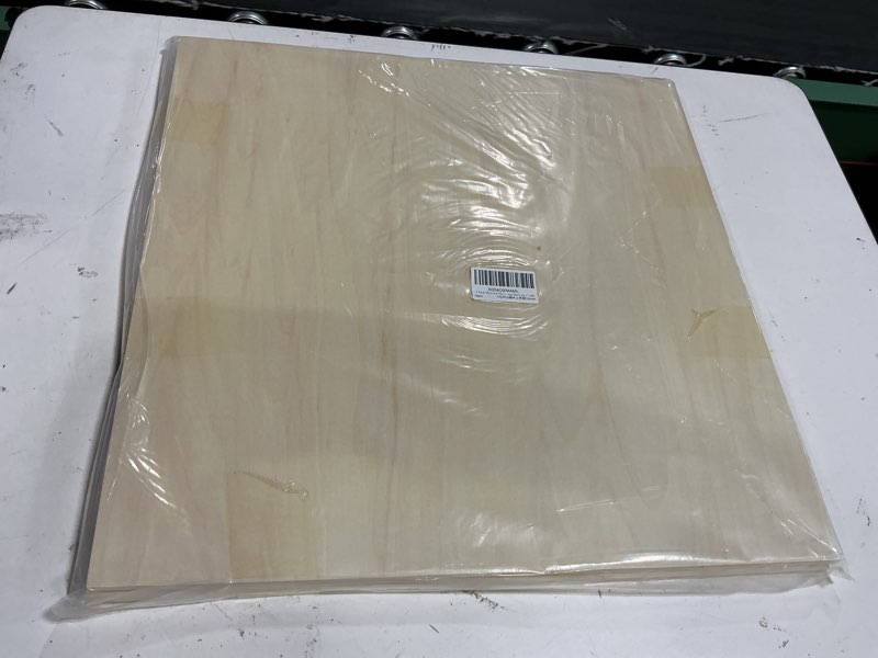 Condition photo showing New/Like New for 2 pack plywood sheets, 17.1" x 17.1"x 0.15" basswood sheets, 4mm basswood craft wood sheet, unfinished wood boards blanks for laser cutting, engraving, burning, crafts?45 * 45 * 0.4cm? 2 pack 17.1" x 17.1"x 0.15"