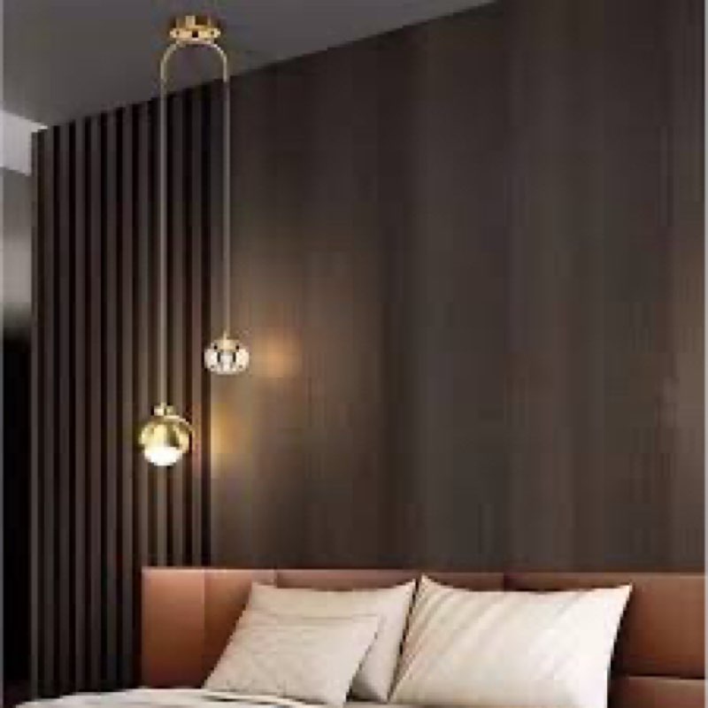 loriel 2 - light sphere chandelier ceiling light with crystal  accents height adjustable(1 pc)