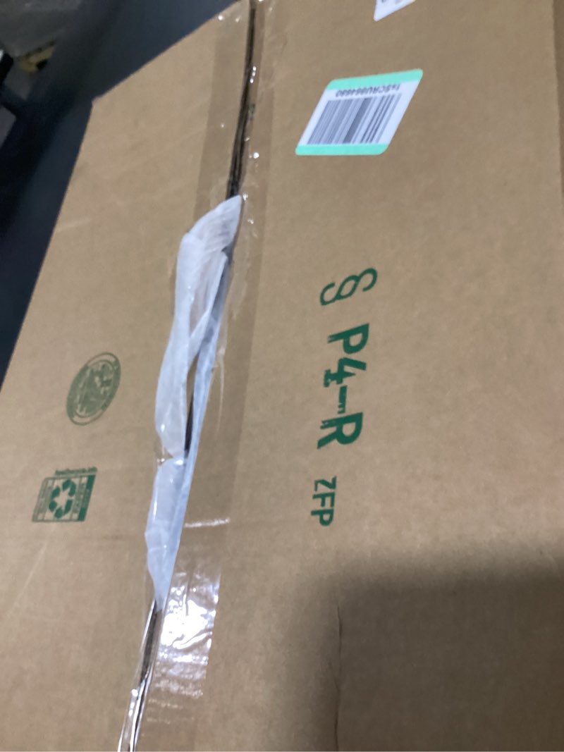 Condition photo showing As Is for AQIMUELE Wooden C-Shaped End Table,Couch Table with Adjustable Desktop,Small Rolling Side Table with