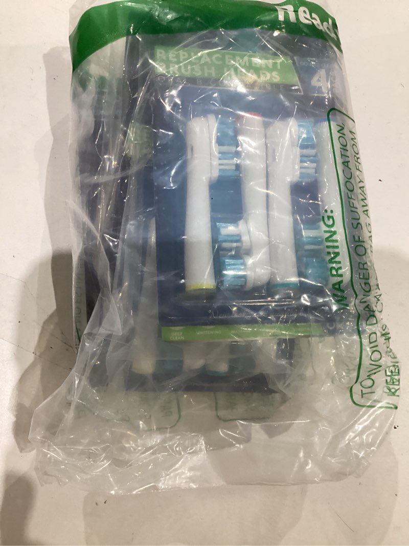 Condition photo showing As Is for replacement brush heads compatible with oralb braun- best double clean, pack of 20 electric toothbrush replacement heads- for oral b pro, 1000, 8000, 9000, sonic, adults, kids, vitality, dual plus!