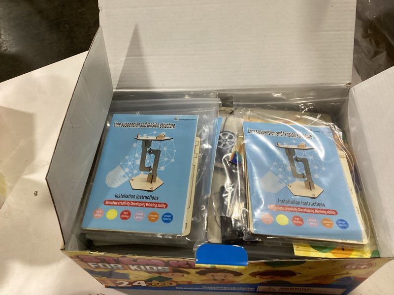 Condition photo showing As Is for Valentines Gifts for Kids Classroom, 24 Pack Wooden STEM Kits, Kids Valentines Day Cards for School Exchange, Science Party Favors Prizes Goodie Bag Stuffers