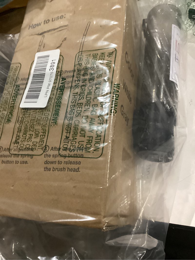 Condition photo showing As Is for Shampoo and Conditioner Dispenser,Shower Soap Dispenser 3 Chamber No Drill Wall-Mounted Shampoo Dispenser for Shower Wall Mounted Shower Dispenser for Bathroom Hotel Large Capacity,Black Black 3 Chamber