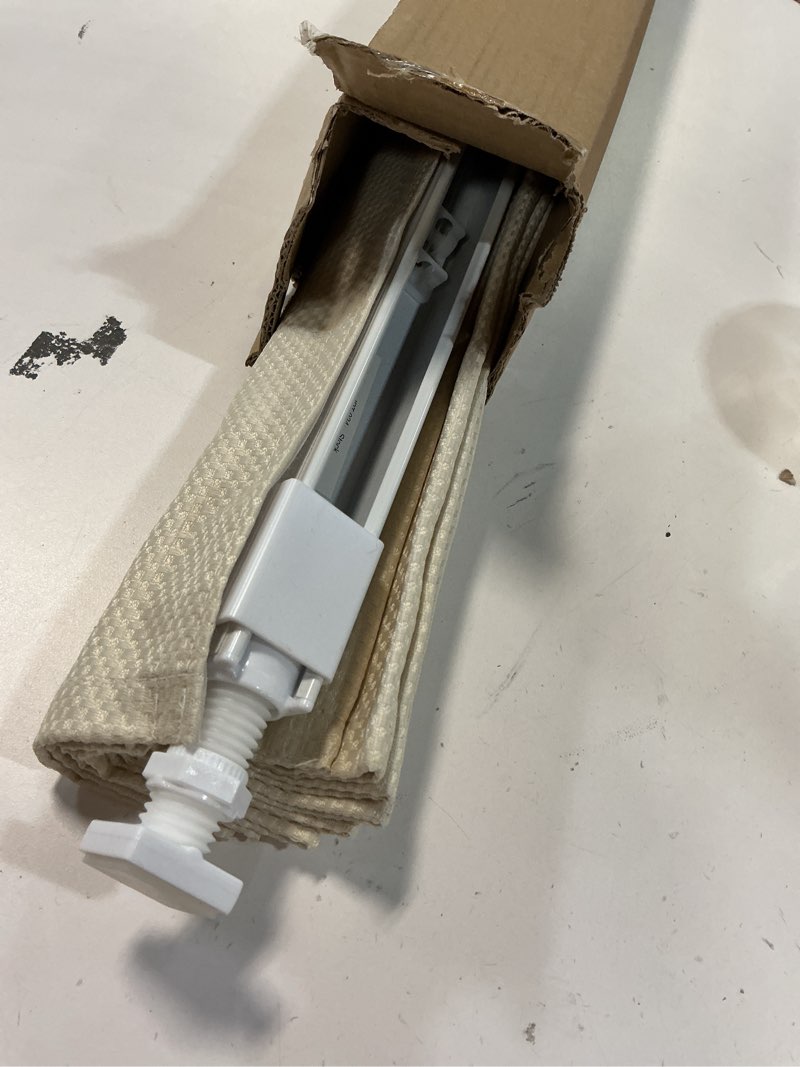 Condition photo showing As Is for LazBlinds Cordless Roman Shades - No Drill Easy Install Light Filtering Window Blinds, Thermal Insulated Room Darkening with UV Blocking for Bedroom/Living Room, Window Size 36" W x 48" H, Beige Beige 36"W x 48"H