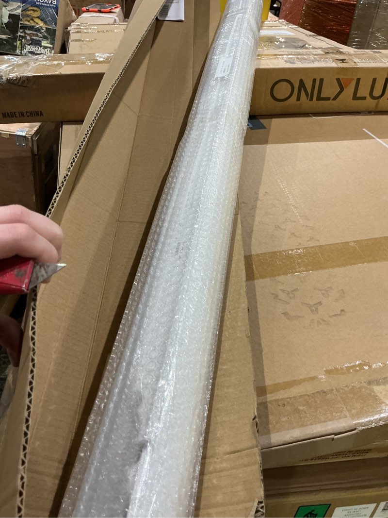 Condition photo showing As Is for lazblinds cordless zebra blinds for windows, free-stop roller windows shades with cassette, light filtering dual layer sheer shades for home and office, 20" w x 72" h, white white 20" w x 72" h