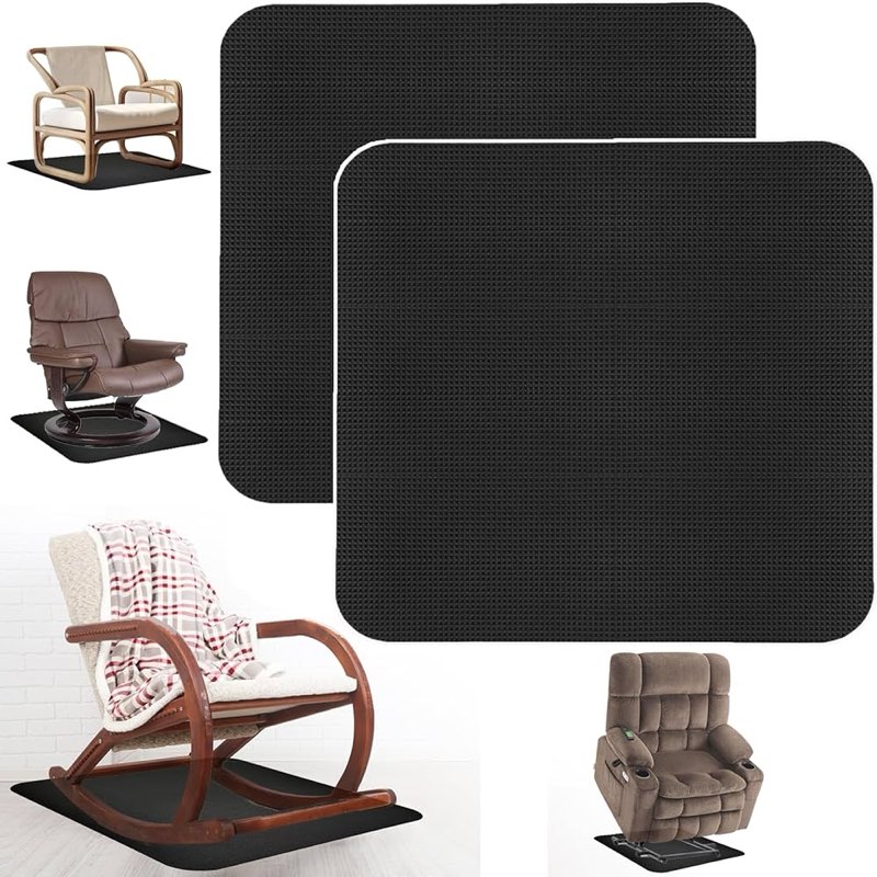 2PCS Recliner Pads for Hardwood Floors,Non Slip Recliner Grippers,Under Recliner Floor Protectors,Fu