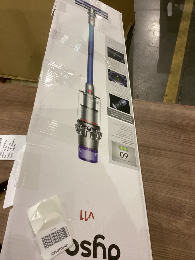 Condition photo showing As Is for Dyson V11 Cordless Stick Vacuum, Large, Nickel/Blue