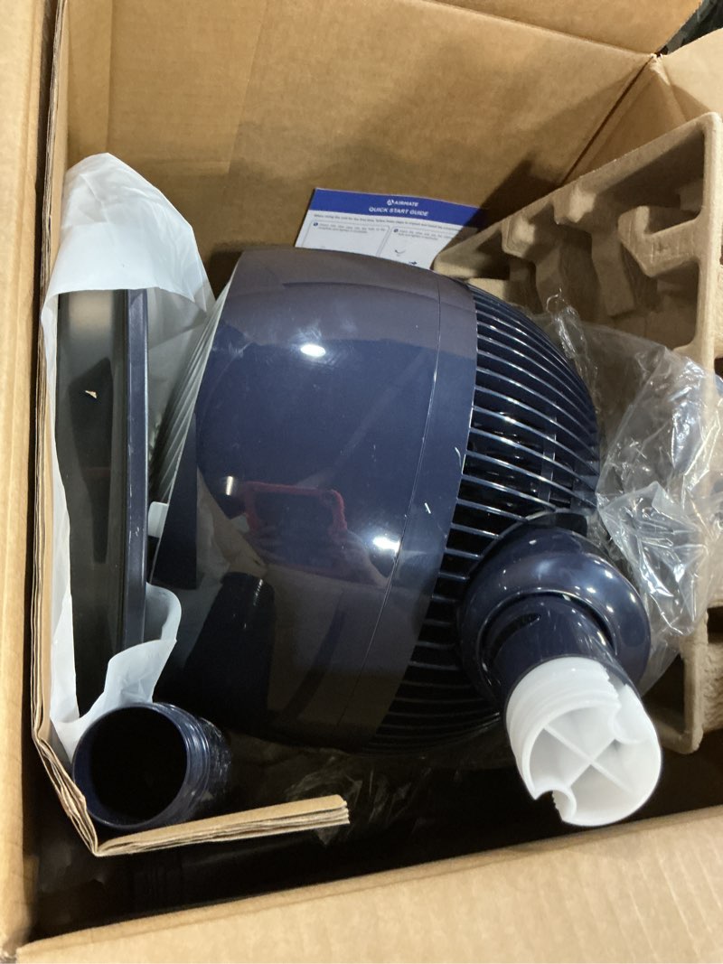 Condition photo showing Good Condition for AIRMATE Standing Fan for Bedroom, 9" Blade Pedestal Fan with Remote, DC Motor, 12 Speeds, Quiet 25dB, 960CFM High Airflow, 85ft, Adjustable Height (12"-37"), 12H Timer, 80° Oscillating fan, DarkBlue