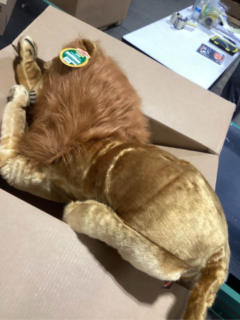 Condition photo showing Good Condition for Melissa & Doug Giant Lion - Lifelike Stuffed Animal (Over 6 feet Long) Classic