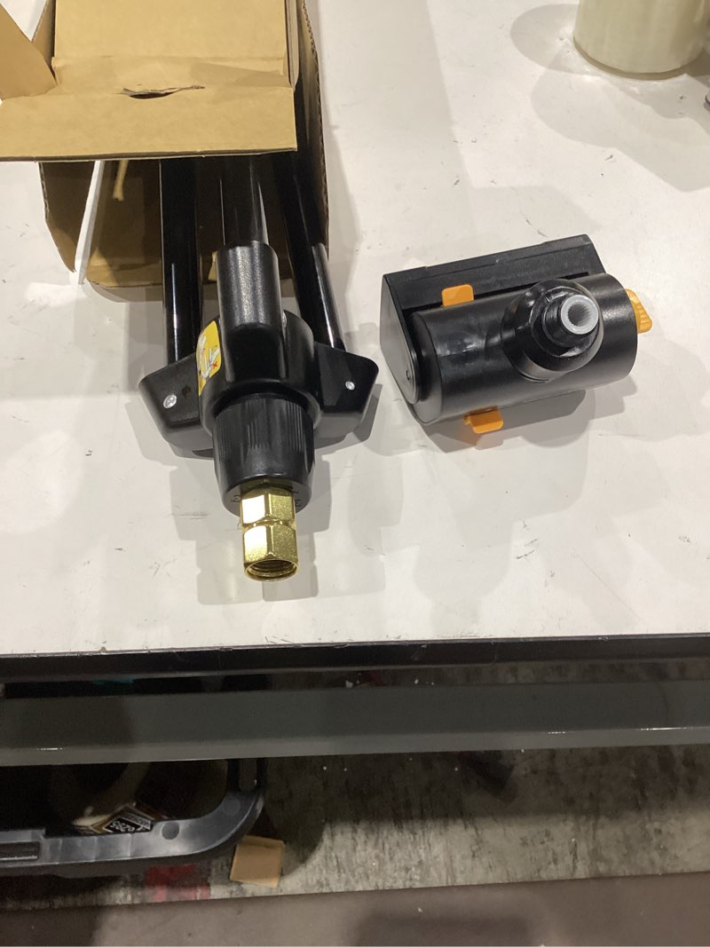 Condition photo showing Good Condition for melnor 65178amz minimax turbo oscillating sprinkler on tripod, 4000 sq. ft., 4-way adjustable, quick connect bundle, black, yellow quickconnect set tripod