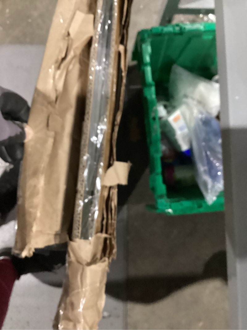 Condition photo showing As Is for Clear Acrylic Dog Gate for Indoor Use – 3 Panel Pet Gate for Doorways, No Drilling, Foldable Dog Barrier,Foldable Doggy Cat Fence with Support Feet for Home, Stairs, and Puppy Playpen 3 Panels:60''Wx 24''H