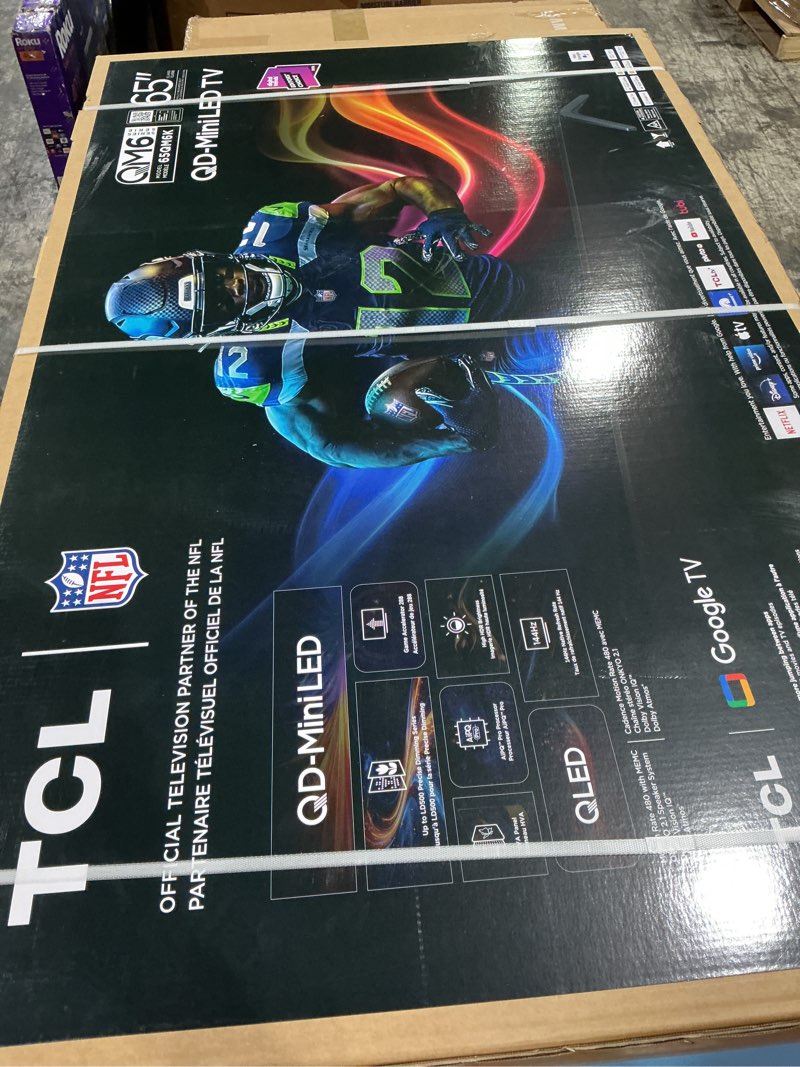 Condition photo showing New/Like New for tcl 65 inch class qm6k series | mini led qled 4k hdr | 65qm6k, 2025 model | 120hz-144hz high brightness smart google tv dolby atmos onkyo audio | voice remote alexa gaming streaming television