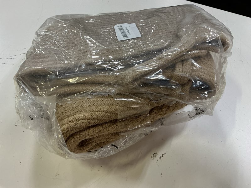 Condition photo showing Good Condition for 80l extra large jute laundry hamper tall woven laudnry basket wicker rope clothes hamper boho blanket basket in living room bedroom 16"d x 22"h extra large (80l) jute