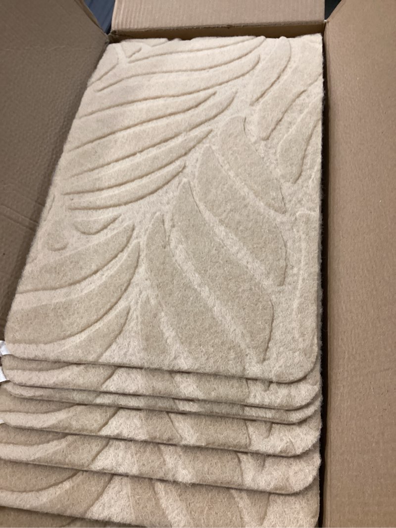 Condition photo showing Good Condition for Self Adhesive Residue Free Machine Washable Reusable Stair Treads Non Slip Steps - 100% Polyester Heavyduty TPE Backing Wooden Stair Runner Indoor - 15 Pack 30"X8" Anti Slip Mats - Leaf Yellow Yellow (Leaf) 15 pcs