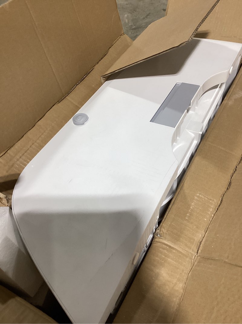 Condition photo showing As Is for Self Cleaning Litter Box with Auto Safety Sensors for Multiple Cats - Automatic Cat Litter Box Self-Cleaning - Covered Ultra Odor Removal - Smart APP Control - Compatible On All WiFi - Electric Robot White