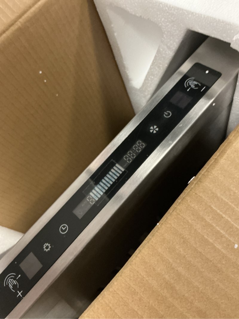 Condition photo showing As Is for IKTCH 30 Inch Under Cabinet Range Hood, 900 CFM with 4-Speed Gesture Sensing & Touch Control, Stainless Steel Range Hood