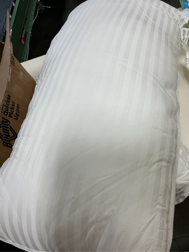Condition photo showing As Is for beckham hotel collection bed pillows standard/queen size set of 2 - original soft down alternative pillow for sleeping - soft support for back, stomach or side sleepers queen / standard white