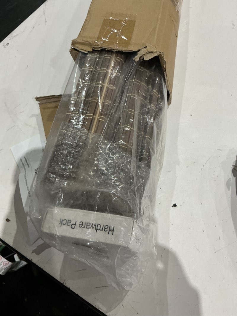 Condition photo showing As Is for cordless bamboo roman shades for windows, blinds size (36" w ×64" h) colour (bdp-driftwood) bdp-driftwood 36" w × 64" h