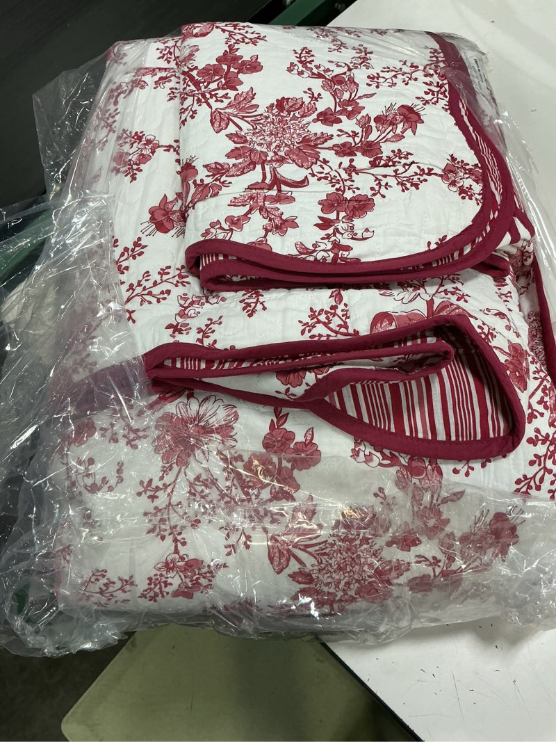 Condition photo showing As Is for laurel manor toile garden oblong throw pillow