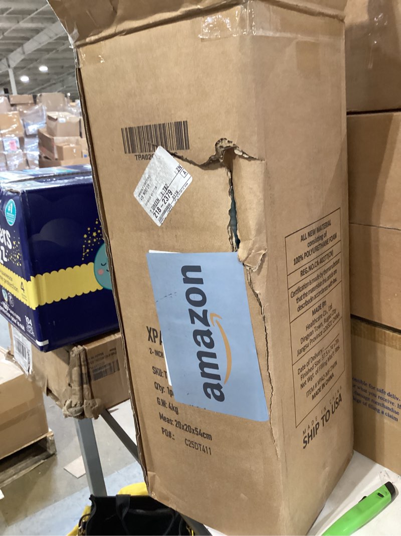 Condition photo showing Good Condition for iululu twin size mattress topper, 2 inch gel memory foam topper, light comfort upgrade, certipur-us certified twin 2 inch-standard gel