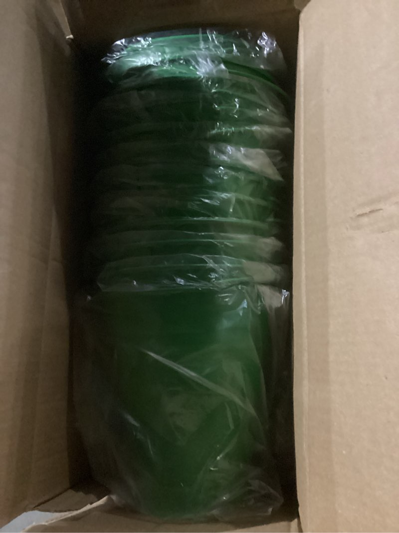 Condition photo showing Good Condition for sadnyy 12 pack metal buckets with handle, galvanized bucket 4.5 x 5 inch basket bucket party supplies, crafts for christmas halloween candy bars vase crafts(green)
