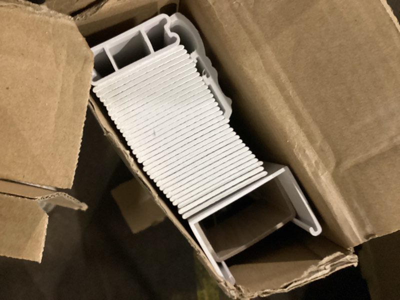 Condition photo showing Good Condition for allen + roth 2-in slat width 35-in x 60-in cordless white faux wood room darkening horizontal