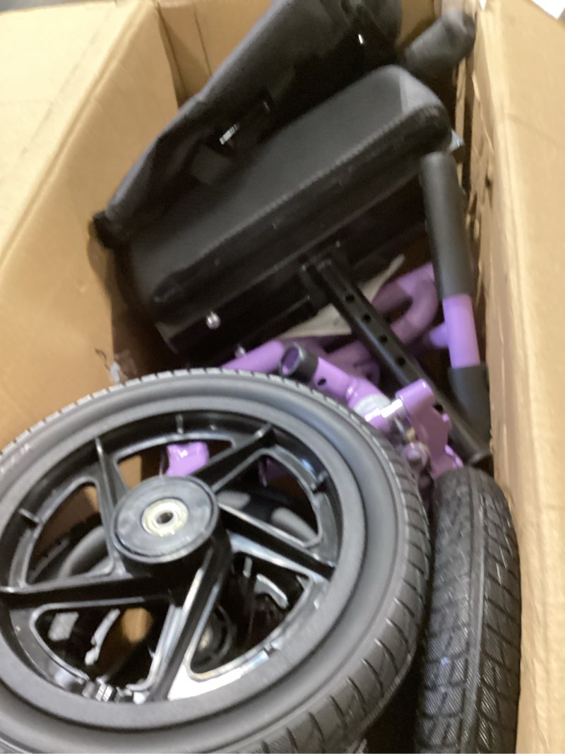Condition photo showing Good Condition for all terrain knee scooter for adults, foldable rolling knee scooter with diy stickers & shock absorber, steerable knee walker for broken foot, ankle injuries & surgery, better crutch alternative cream purple
