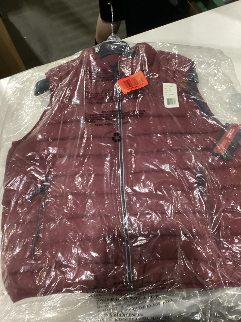 Condition photo showing New/Like New for Tommy Hilfiger mens Lightweight Packable Puffer Vest Jacket (Standard and Big & Tall) X-Large Red