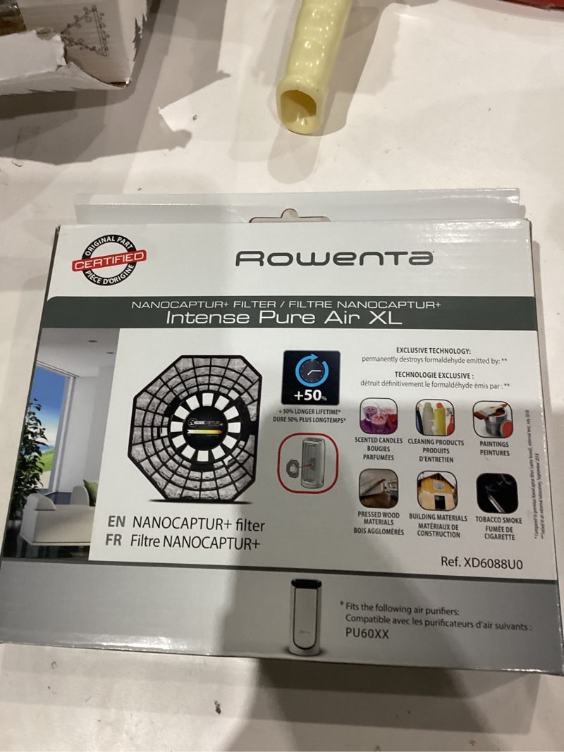 Condition photo showing As Is for Rowenta XD6086 NanoCaptur Filter Formaldehyde Remover for PU6020 and PU6010 Intense Pure Air XL Purifier 1 Count (Pack of 1)