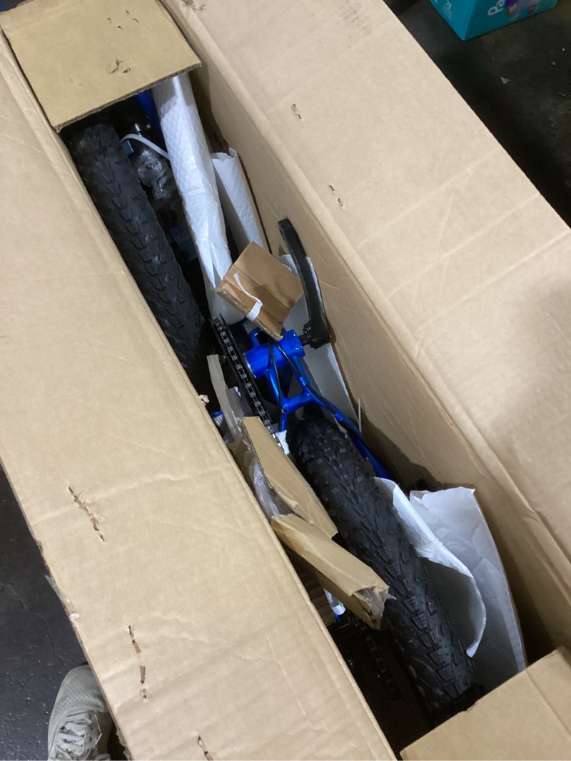 Condition photo showing Good Condition for Glerc Mars Kids Mountain Bike, 20 24 Inch Fat Tire Bike for Teen Ages 6-14 Year Old, Bicycle with 2.8-Inch Wide Tires and 6 Speed Drivetrain, Multiple Colors Blue 20 Inch