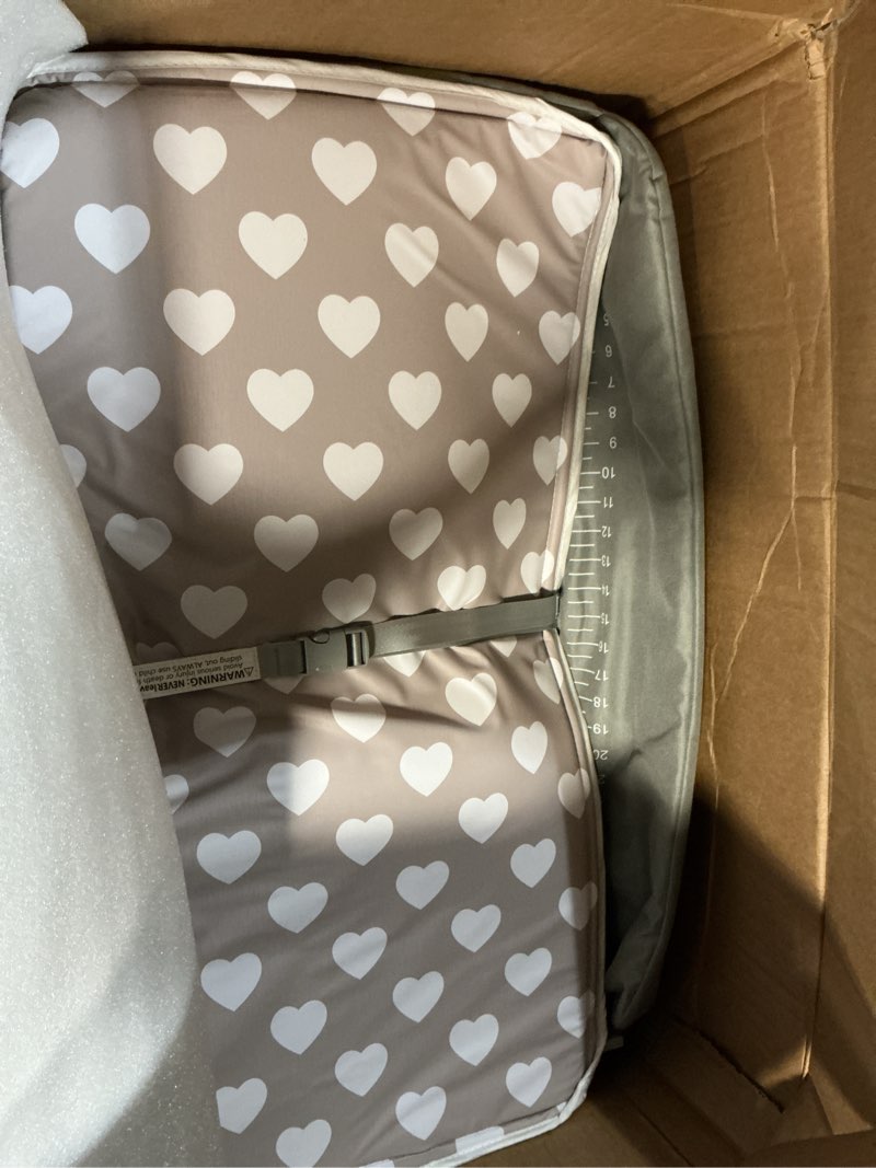 Condition photo showing As Is for BEKA Diaper Changing Station, Portable Changing Table for Baby, Waterproof, Folding Portable Changing Station, Adjustable Height w/Organizer, Mobile Nursery Diaper Changing Table for Baby, Newborn Light Grey