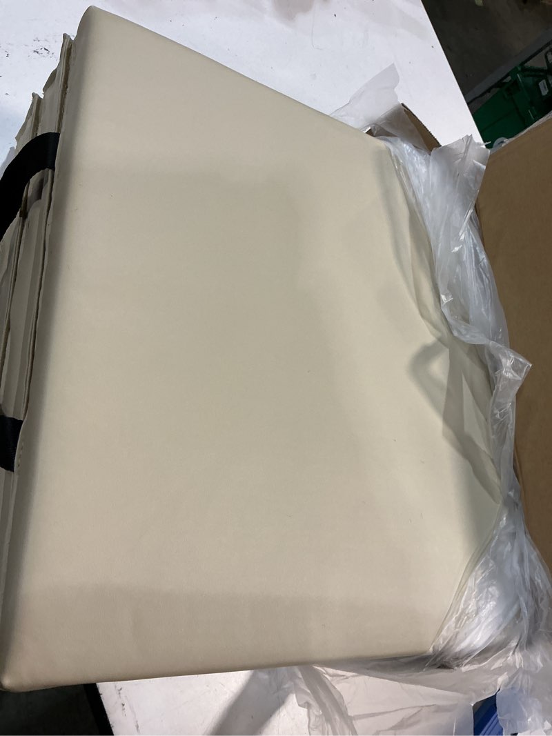 Condition photo showing Good Condition for karadastyle gymnastics mat folding stretch mats 75"x31"x1.2" exercise muscle training children play horizontal bar mat yoga sports soundproof home use beige/5-fold