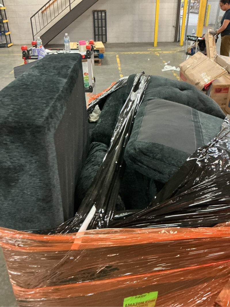 Condition photo showing As Is for Shintenchi U-Shaped Sectional Couches for Living Room, 4 Seat Sofa with Double Chaise Lounges,Solid 
