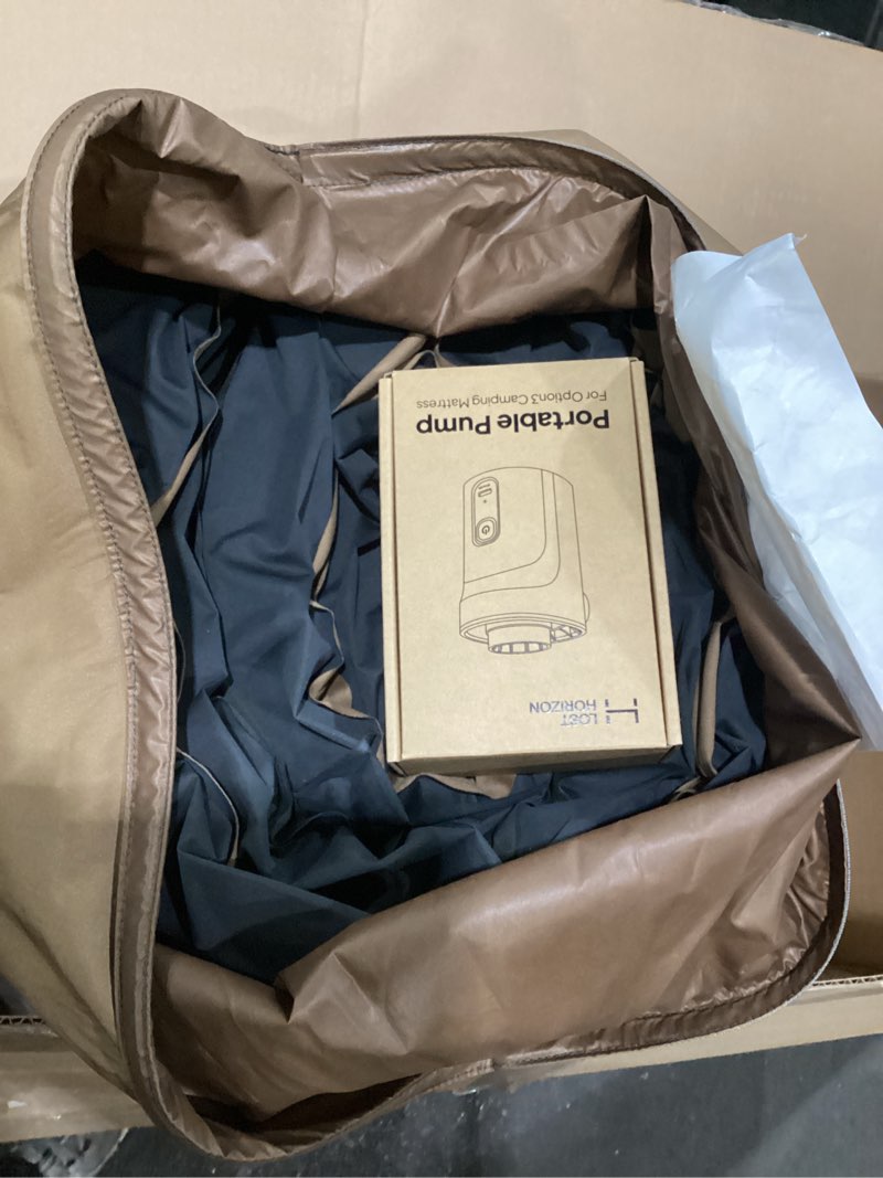 Condition photo showing Good Condition for lost horizon air & foam camping mattress, self-inflating sleeping pad, 4.5" thick, with pump sack, single brown single sleeping pad