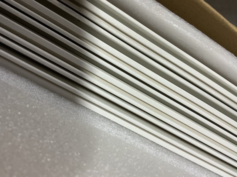 Condition photo showing Good Condition for art3d slat wall panels, wpc soundproof 3d wall paneling for interior wall decor, tv background, 8-pack 96 x 6 in. off-white