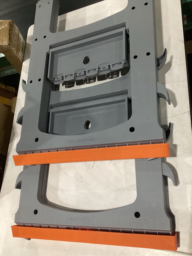 Condition photo showing Good Condition for amazon basics rectangular folding sawhorse, collapsible, folds flat, 900 pound capacity, set of 2, orange and grey