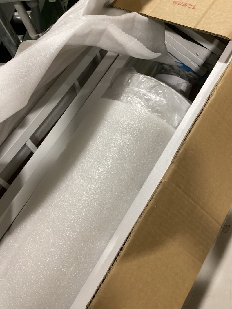 Condition photo showing Good Condition for PROLEE Flower Display Stand with 12 Buckets, Flower Cart 3 Layers, Flower Stand Metal with Wheels, Moving Florist Bouquet Shelf, Triangular Rack, White