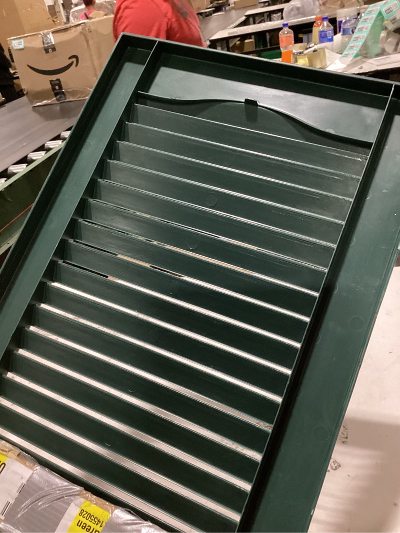 builders edge 14.75 in. w x 55 in. h builders edge, standard two equal panels, raised panel shutters
